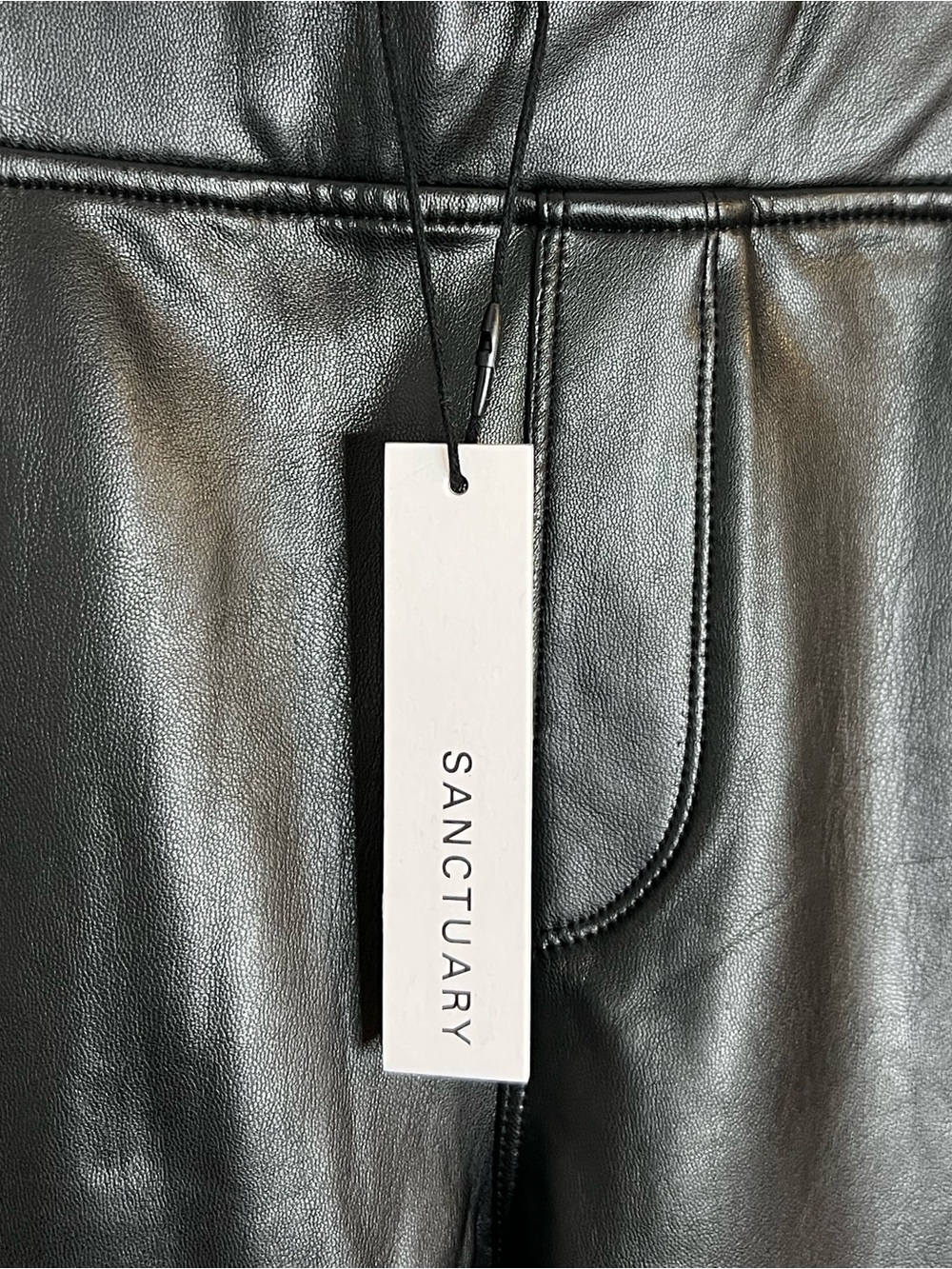 $105 Sanctuary Faux Leather Black Women’s Leggings - Picture 2 of 6